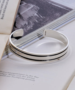Simple Line Bangle Inking Version Silver925 KUN