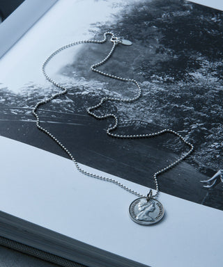 Queen Elizabeth Coin Necklace Silver925 KUN