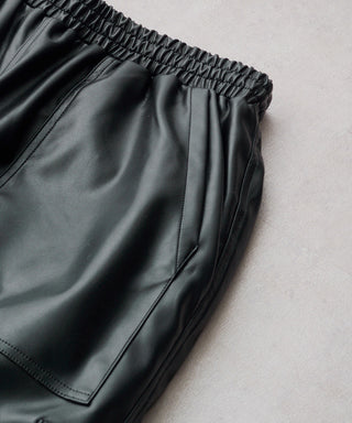 PU Cargo Trousers Wide Silhouette