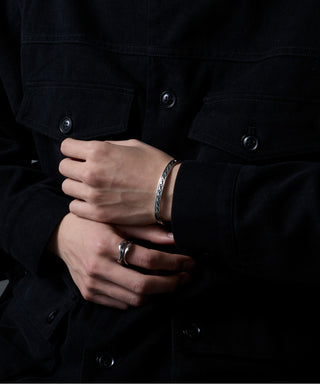 Vintage Wave Motif Bangle Silver925 KUN