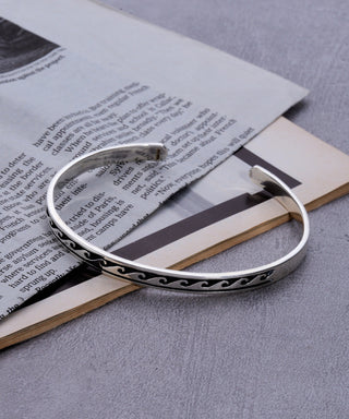 Vintage Wave Motif Bangle Silver925 KUN