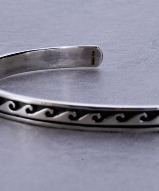 Vintage Wave Motif Bangle Silver925 KUN