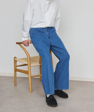 Pressed Washed Denim Trousers KKP