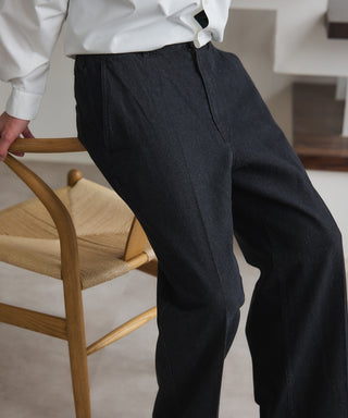 Pressed Washed Denim Trousers KKP