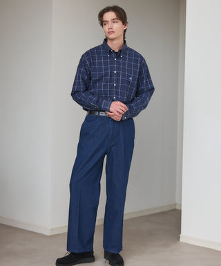 Pressed Washed Denim Trousers KKP