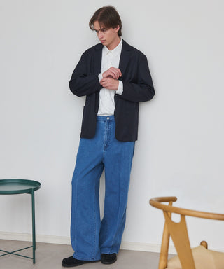 Pressed Washed Denim Trousers KKP