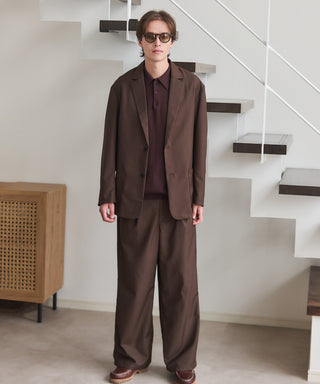 Everyday Twill Wide Tuck Pants