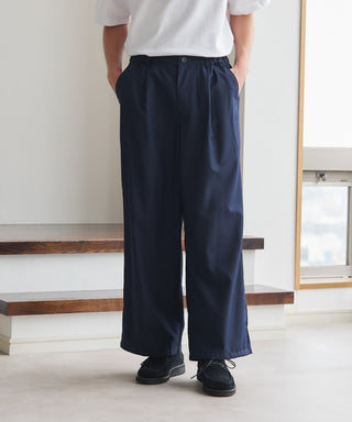 Everyday Twill Wide Tuck Pants
