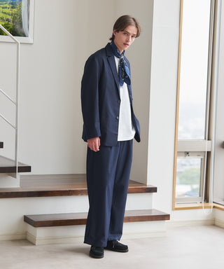Everyday Twill Wide Tuck Pants