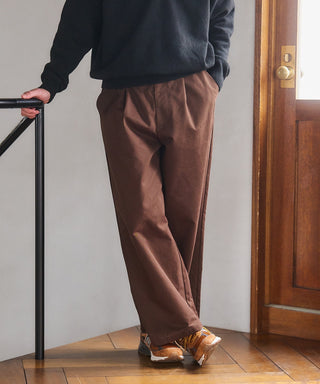 Twill Wide Tuck Chino Trousers KKP
