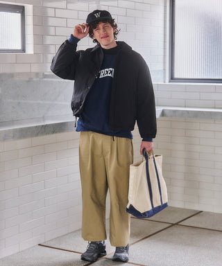 Twill Wide Tuck Chino Trousers KKP