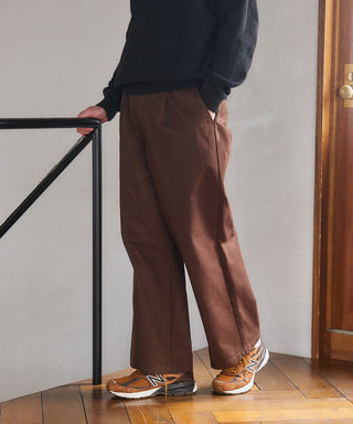 Twill Wide Tuck Chino Trousers KKP