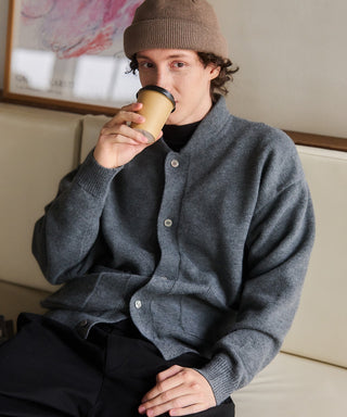 Wool Over Knit MA-1 Cardigan KKP