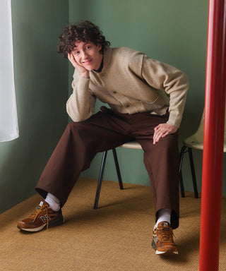 Wool Over Knit MA-1 Cardigan KKP