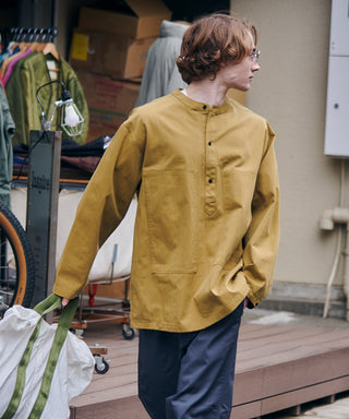 U.S.ARMY バンドカラーデニムプルオーバーシャツ