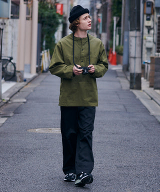 U.S.ARMY バンドカラーデニムプルオーバーシャツ