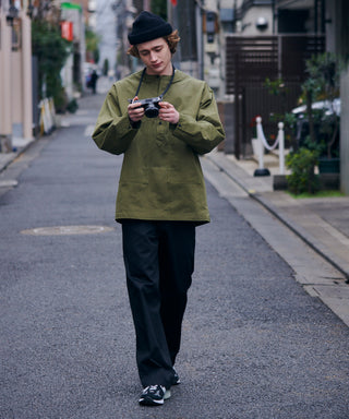 U.S.ARMY バンドカラーデニムプルオーバーシャツ