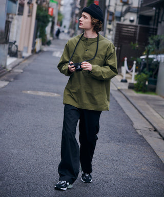 U.S.ARMY バンドカラーデニムプルオーバーシャツ