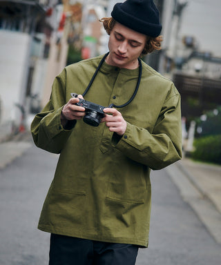 U.S.ARMY バンドカラーデニムプルオーバーシャツ