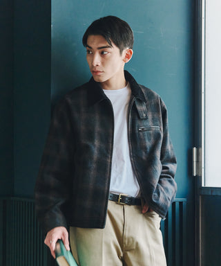 【BEN DAVIS】別注Ombre Check Zip-Up Work Jacket【予約商品】