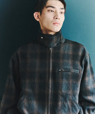 【BEN DAVIS】別注Ombre Check Zip-Up Work Jacket【予約商品】