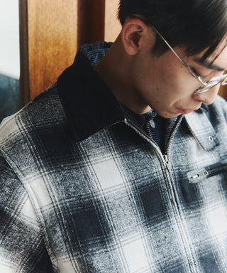 【BEN DAVIS】別注Ombre Check Zip-Up Work Jacket【予約商品】