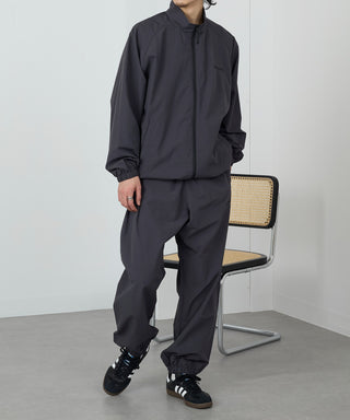 One Point Embroidery Nylon Track Pants Set-up Compatible LESS IS MORE