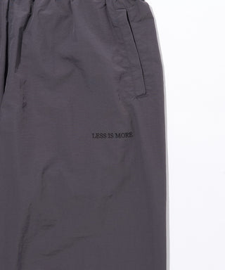 One Point Embroidery Nylon Track Pants Set-up Compatible LESS IS MORE