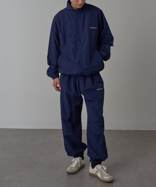 One Point Embroidery Nylon Track Pants Set-up Compatible LESS IS MORE