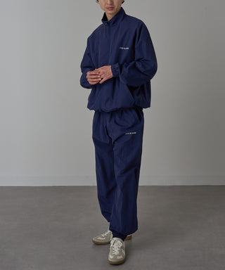 One Point Embroidery Nylon Track Pants Set-up Compatible LESS IS MORE