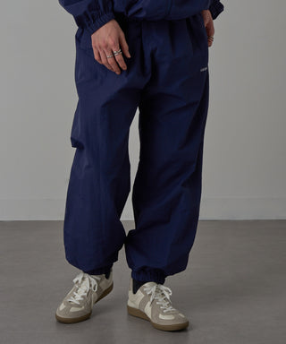 One Point Embroidery Nylon Track Pants Set-up Compatible LESS IS MORE