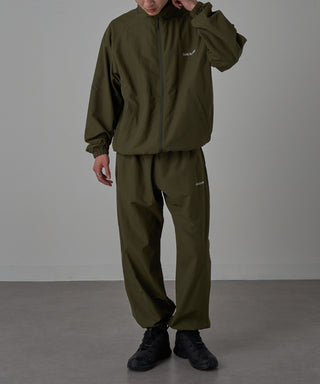 One Point Embroidery Nylon Track Pants Set-up Compatible LESS IS MORE