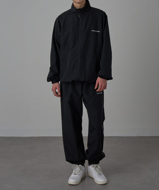 One Point Embroidery Nylon Track Pants Set-up Compatible LESS IS MORE