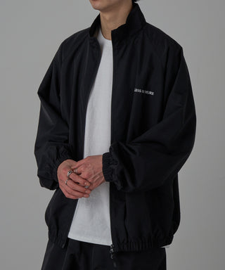 One Point Embroidery Nylon Track Jacket Set-up Compatible LESS IS MORE