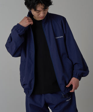 One Point Embroidery Nylon Track Jacket Set-up Compatible LESS IS MORE