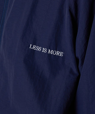 One Point Embroidery Nylon Track Jacket Set-up Compatible LESS IS MORE