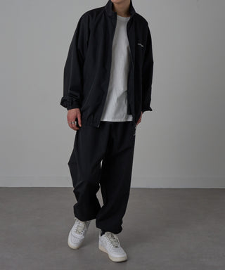 One Point Embroidery Nylon Track Jacket Set-up Compatible LESS IS MORE