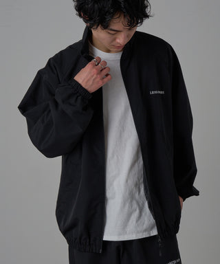 One Point Embroidery Nylon Track Jacket Set-up Compatible LESS IS MORE