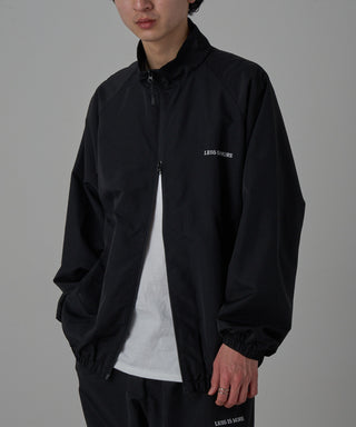 One Point Embroidery Nylon Track Jacket Set-up Compatible LESS IS MORE