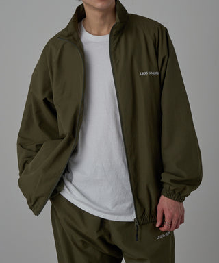 One Point Embroidery Nylon Track Jacket Set-up Compatible LESS IS MORE