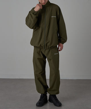 One Point Embroidery Nylon Track Jacket Set-up Compatible LESS IS MORE