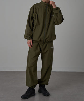 One Point Embroidery Nylon Track Jacket Set-up Compatible LESS IS MORE