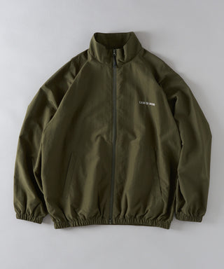 One Point Embroidery Nylon Track Jacket Set-up Compatible LESS IS MORE