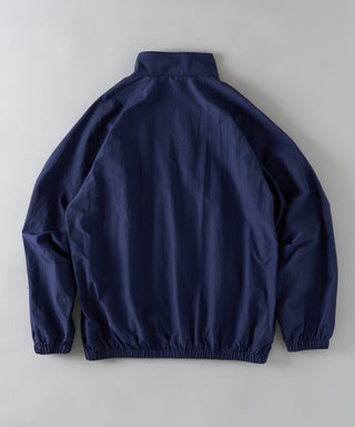 One Point Embroidery Nylon Track Jacket Set-up Compatible LESS IS MORE