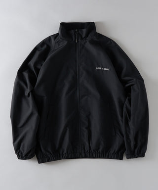 One Point Embroidery Nylon Track Jacket Set-up Compatible LESS IS MORE