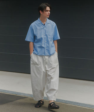 【予約商品】Compact Cropped Open Collar Shirt