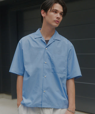 【予約商品】Compact Cropped Open Collar Shirt