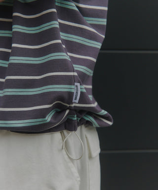 【予約商品】Over Multi Border Half Sleeve Tee