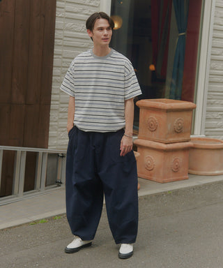 【予約商品】Over Multi Border Half Sleeve Tee