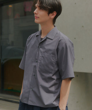 【予約商品】Compact Cropped Open Collar Shirt